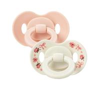 Elodie Details Binky Bundle Schnuller 2er-Pack - Symmetrisch Silikon, Konkaves Saugerschild, Belüftungslöcher, Bio-Zirkuläres PP, BPA-frei, EN 1400, 3+ Monate, Petit River Rose