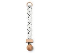Elodie Details Dummy Clip for Baby - Soother Chain & Pacifier Clip for Boys Girls, BPA Free Universal Soother Holder, Recycled Polyester Dummy Chain Newborn Gift Unisex - Dalmatian Dots