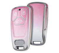 ELOHEI for Audi Key Fob Cover, Premium Soft TPU 360 Degree Full Protection Key Case Accessories Compatible with Audi A4 Q7 Q5 TT A3 A6 SQ5 R8 S5 Smart Key(Gradient Pink)