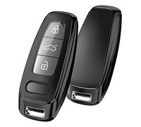 ELOHEI for Audi Key Fob Cover, Special Soft TPU Key Case Cover Protector Compatible with Audi A6L A6 A7 A8 Q7 Q8 E-Tron 2018-2022 A3 S3 S6 SQ7 RS6 S7 RS7 Smart Key(Black)