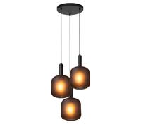 'ELOISE' Dimmable Adjustable Indoor Stylish Modern Pendant Light 3xE27 Lucide Black One Size