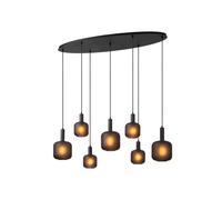 'ELOISE' Dimmable Adjustable Indoor Stylish Modern Pendant Light 7xE27 Lucide Black One Size