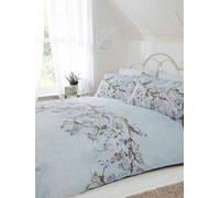 Eloise Floral King Duvet Cover Set - Duck Egg