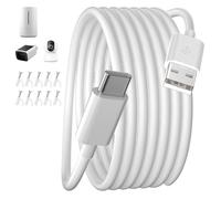 ELOLOHI 26FT USB Type C Power Extension Cable for WYZE Duo Cam Pan eufy Cam S340 Long USB to USB C Cable for Security Camera Outdoor Indoor Charging Cord for Surveillance Camera 10 Cable Clips, White