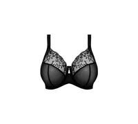 Elomi Underwired Bra Zarla 302505 Full Cup Embroidered Black 34GG