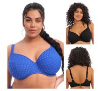 Elomi Bazaruto Plunge Bikini Top Womens Underwired Swimwear 800602 Black