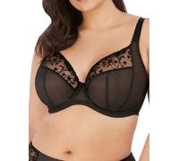 Elomi Womens Charley Side Support Plunge Bra - Black Polyamide - Size 38J
