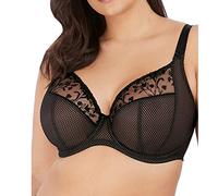 Elomi Womens Charley Side Support Plunge Bra - Black Polyamide - Size 38F