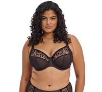 Elomi Charlie Underwired Plunge Bra Jet, Black, Size 36H, Women Black