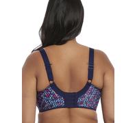 Elomi Women's Sports Bra, Opaque, Navy Geo, 32H US