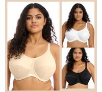 Elomi Women's Sports Bra, Opaque, Navy Geo, 32H US