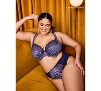 Elomi Lucie Floral High Waisted High Leg Knickers Blue Mix