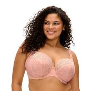 Elomi Underwired Plunge Bra Lucie - Three Section Stretch Lace - 40HH Pale Blush