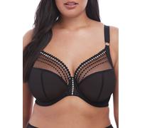 Elomi Bra Matilda Underwire Plunge Three-Section Cups J-Hook Plus Size Black 46DD