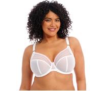 Elomi Women's Matilda Plunge Bra - Plus Size, Underwire, Side Support - White 32H