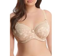 Elomi Women's Plus Size Morgan Underwire Branded Bra with Stretch Lace, Toasted Almond, 38JJ US