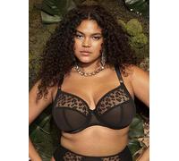 Elomi Women's Namrah Underwire Plunge Bra, Opaque, Jet, 40F
