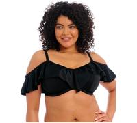 Elomi Swim Plain Sailing Underwired Ruffle Bikini Top (34HH, Black)