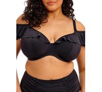 Elomi Plain Sailing Underwired Bikini Top Ruffle Shoulder Lined Swim Swimwear