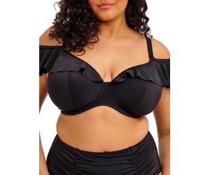 Elomi Plain Sailing Underwired Bikini Top Ruffle Shoulder Lined Swim Swimwear