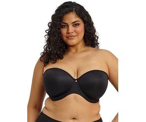 Elomi Smooth Moulded Strapless Seamless Underwired T-shirt Bra, Black, Size 38E, Women Black