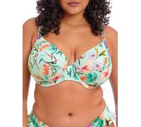 Elomi Women's Sunshine Cove Underwire Plunge Bikini Top, Aqua, 3 8F US