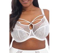 Elomi Women's Brianna Strappy Underwire Plunge Bra, White, 34GG US