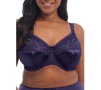 ELOMI Women's Cate Underwire Full Cup Banded Bra Coverage, Sheer, Ink, 34