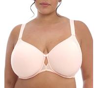 Elomi Women's Charley Bandless T-Shirt Floral Lace, Breathable Spacer Fabric, Diamond Mesh Detail. Dd+ Bras, Opaque, Ballet Pink, 34H US