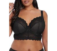 Elomi Women's Charley Longline Underwire Bralette Plunge Bra, 0.6 inches, Black, 34HH US