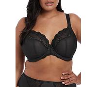 Elomi Women's Charley Stretch Lace Underwire Plunge Bra, Black, 42HH