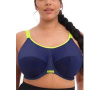Elomi Womens Energise Full Cup Side Support Sports Bra - Navy - Blue Nylon - Size 38FF