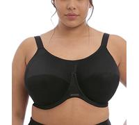 Elomi Women's Energise Sports Bra: High Impact Support. Non-Compression Design, Racerback Option. UK k, Us Sizes D-o, Opaque, Black, 38K