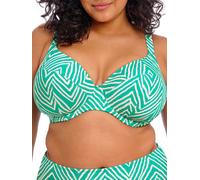 Elomi Womens Fiji Falls Plunge Bikini Top - Turquoise Polyamide - Size 42F