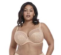 Elomi Women's Kim Stretch Lace Underwire Plunge Bra, Opaque, Caramel, 38D