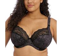 Elomi Women's Lucie Stretch Lace Underwire Plunge Bra, Opaque, Black, 40JJ US