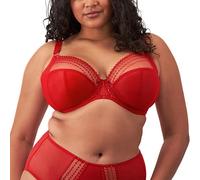 Elomi Women's Matilda Plunge Three-Piece Sheer Mesh Cups Side Support Moveable J-Hook for Racerback Dd+ Bras Full Coverage, Red, 32K US