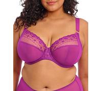 Elomi Women's Matilda Plunge Three-Piece Sheer Mesh Cups Side Support Moveable J-Hook for Racerback Dd+ Bras, Hollyhock, 36GG US