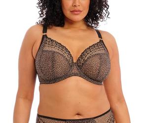 Elomi Women's Matilda Unlined Plunge Underwire Bra with J-Hook, Leopard, 34J US