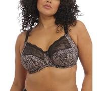 Elomi Women's Morgan Underwire Banded Bra with Stretch Lace, Ebony, 40HH US