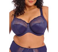 Elomi Women's Morgan Banded Comfort & Support. Three-Section Cup, Side Frame, Stretch Lace. Solid Color Dd+ Bras, Midnight, 36GG US