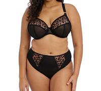 Elomi Women's Namrah Underwire Plunge Bra, Opaque, Jet, 38HH US