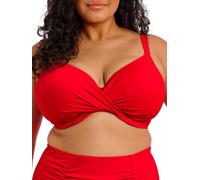 Elomi Women's Plain Sailing Wrap Plunge Bikini Top in Red | Size: 36J Elomi Red 36J