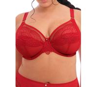 Elomi Womens Priya Plunge Bra Haute Red Cotton - Size 36F