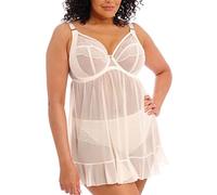 Elomi Women's Priya Underwire Babydoll Plunge Bra, Vanilla, 34H
