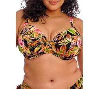 Elomi Women's Tiger Valley Uw Plunge Bikini Top, Black, 40H