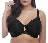 Elomi Bra Charley Bandless T-Shirt, Floral Lace, Spacer Fabric, Diamond Mesh, Black 42DD