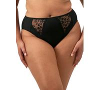 Elomi Womens Zarla High Leg Brief - Black Polyamide - Size 2XL