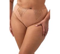 Elomi Women's Zarla High Leg Brief Bikini Style Underwear, Cafe Au Lait, XL Plus