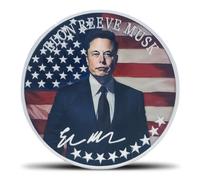 Elon Musk Challenge Coin Don't Confuse Schooling with Education Collectible Gift (Silvery)